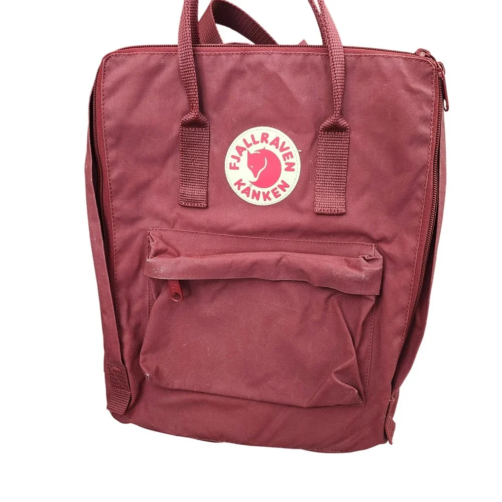 Fjallraven Kanken Classic Backpack Ox Red Burgundy sustainable School Bag Retro